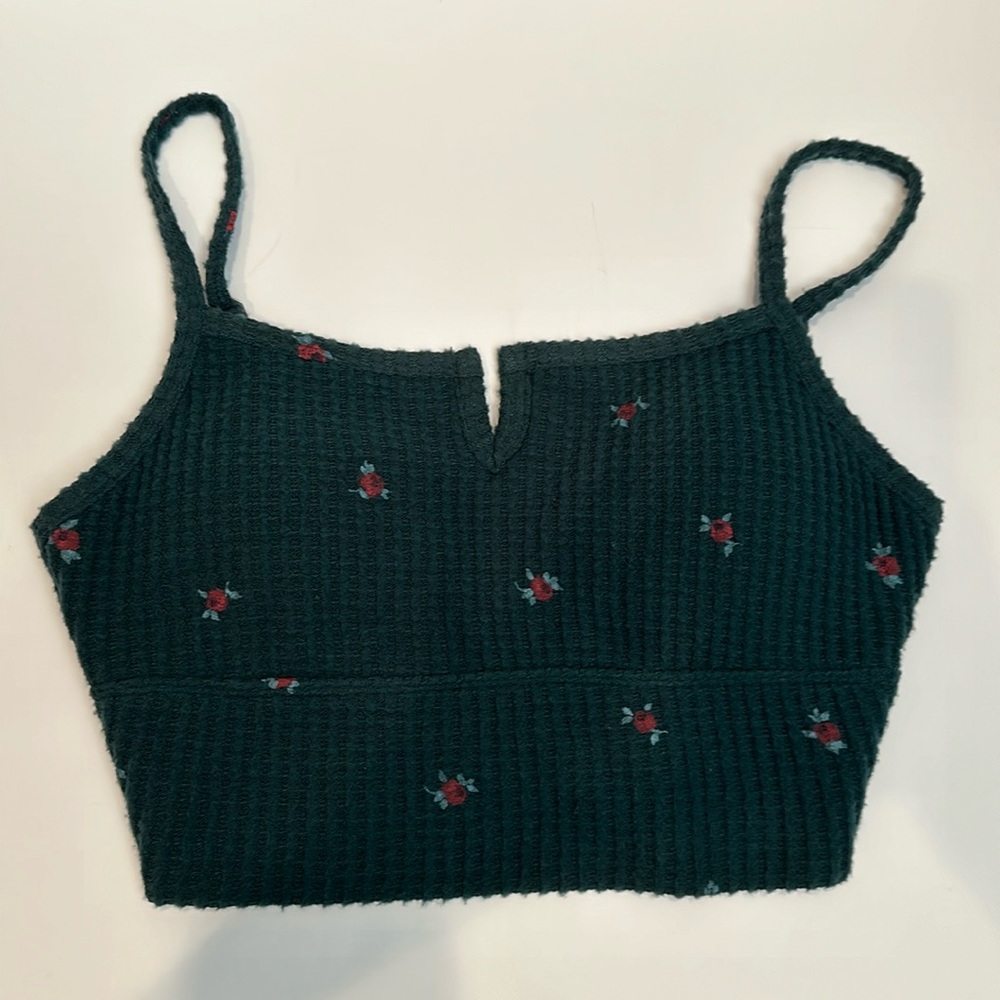 Dark green, rose bralette - Gilly Hicks - size Small - never worn NEW